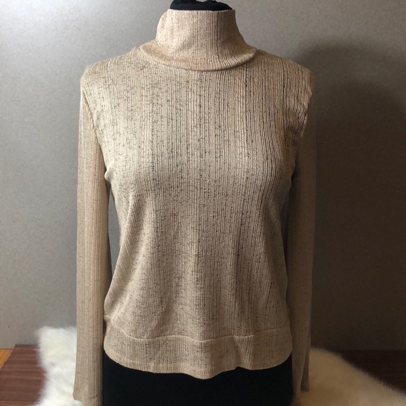 Semi Sheer Tan Bell Long Sleeve Tie Back Sweater - Picture 6 of 6